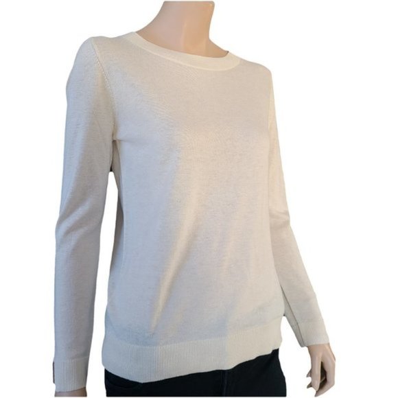 MASSIMO DUTTI NWT Cream Silk & Wool Sweater - Picture 2 of 6